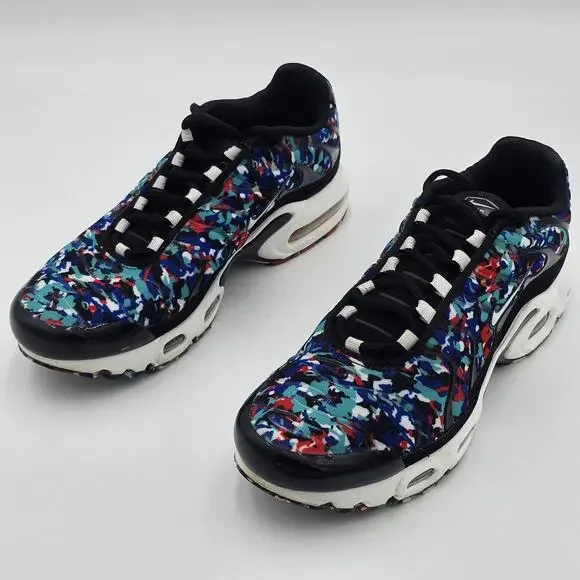 Nike Air Max Plus Black/White/Hyper Blue CU4623-001 Size 6.5Y Womens 8 - Picture 3 of 12